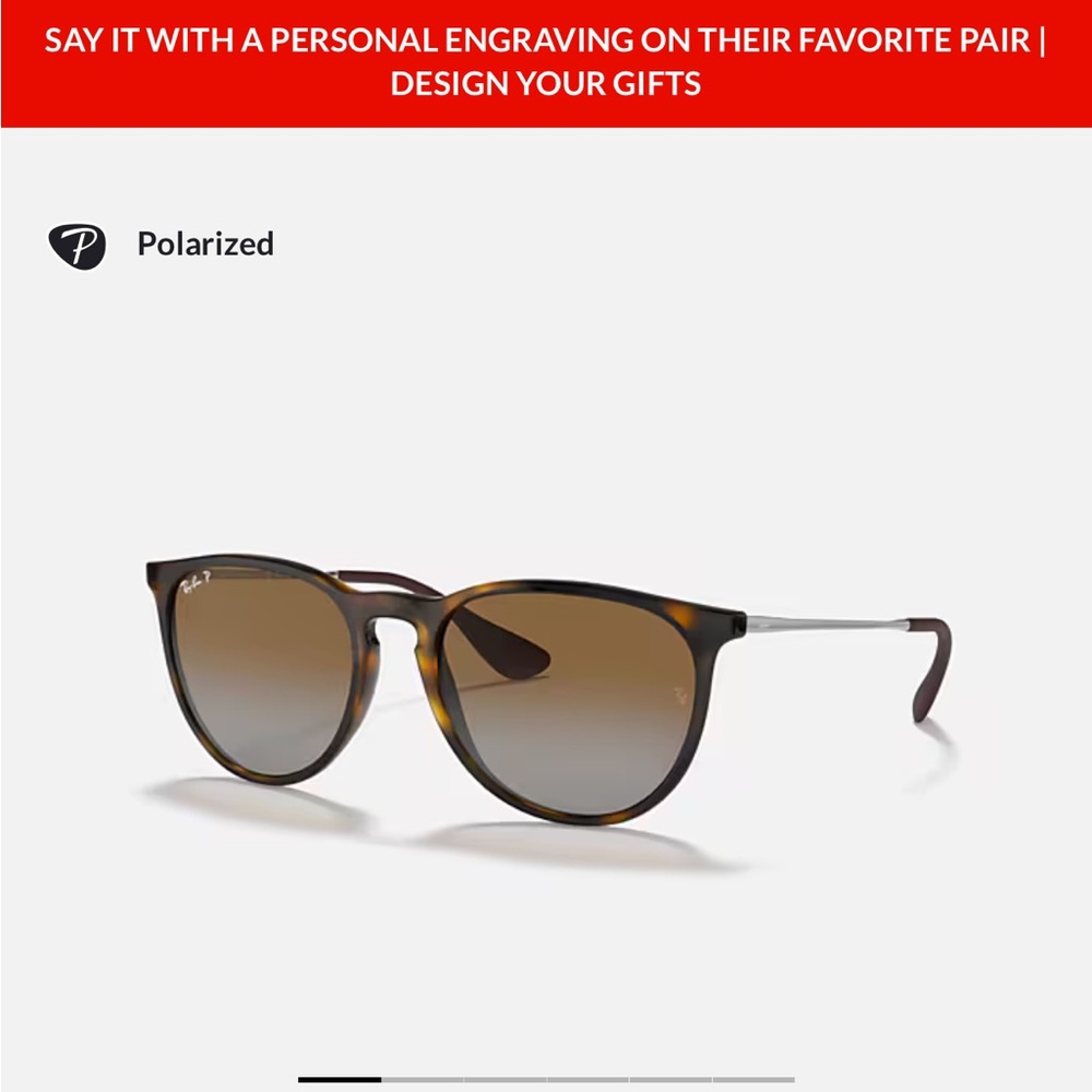 Ray-Ban Brown Gradient Sunglasses